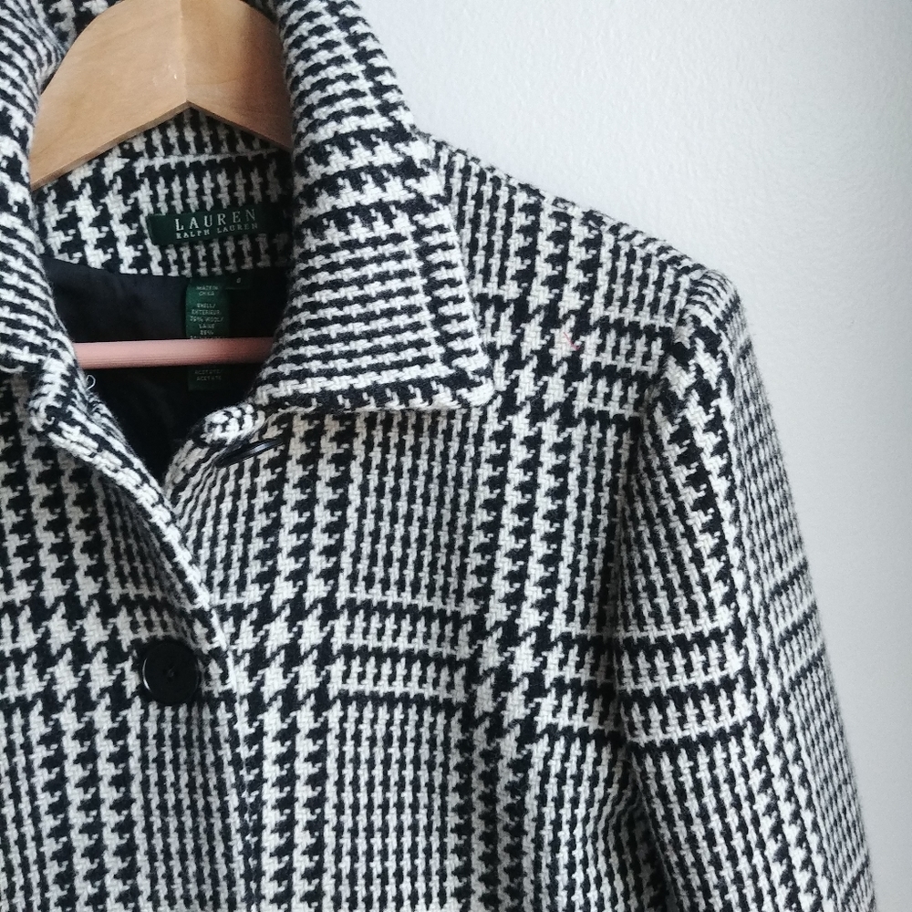 RALPH LAUREN // Cropped Houndstooth Jacket